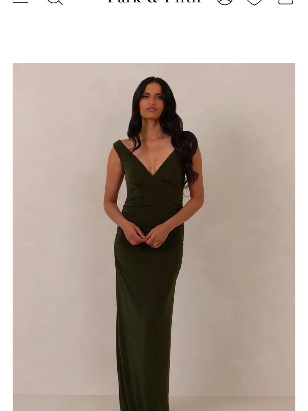Park & Fifth Olive Green Bridesmaid/Wedding Guest Dress